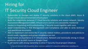 engineer cloud security cv interested send updated please